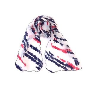 Vintage Abstract Print Scarf in Nylon Chiffon